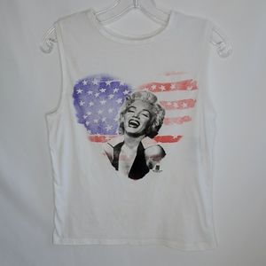 Red Carpet Noir Marilyn Monroe Ripped Back Tank